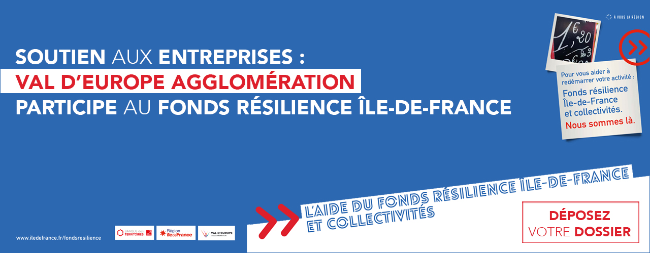 Soutien aux entreprises : Val d’Europe Agglomération participe au Fonds Résilience Île-de-France