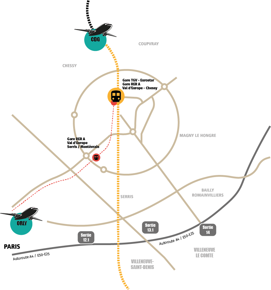 Plan de situation Val d'Europe