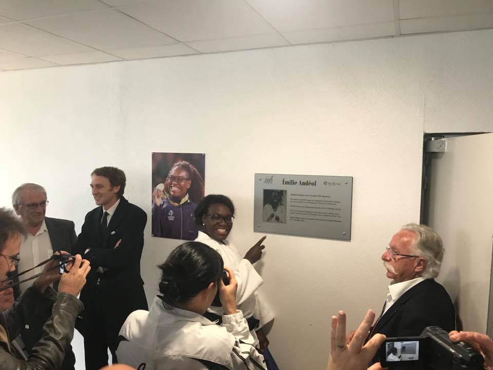 Inauguration du gymnase Émilie Andéol à Magny le Hongre