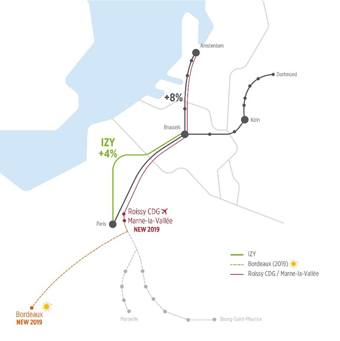 Carte Thalys 2019 Marne-la-Vallée Chessy