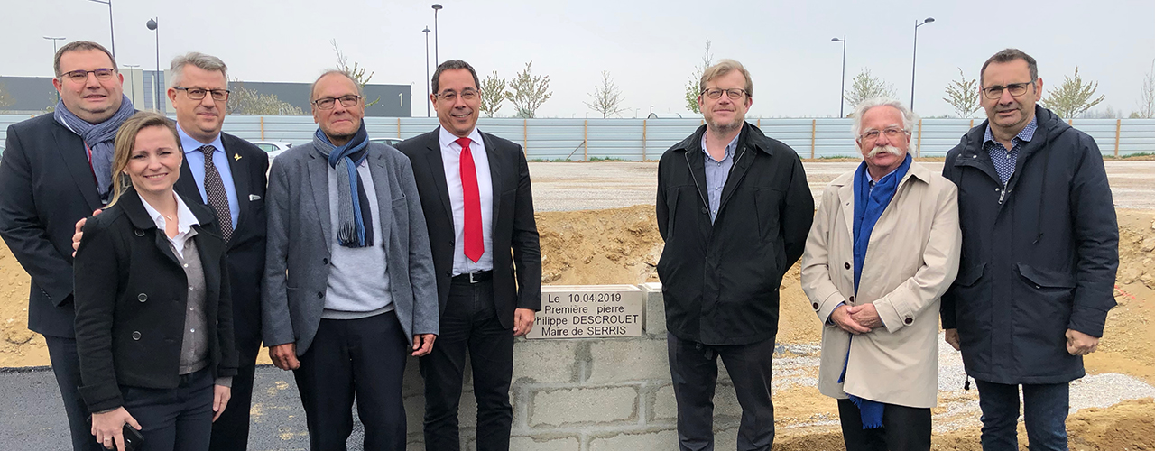 Pose de la 1ère pierre du Auchan Drive Val d’Europe