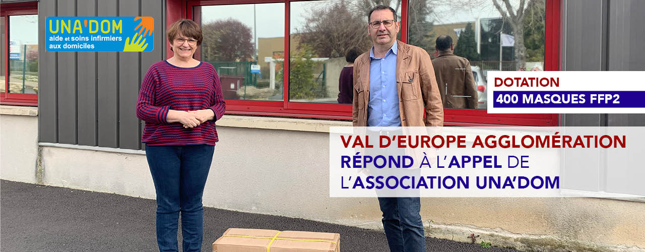 400 masques FFP2 : Val d’Europe agglomération répond à l’appel de l’association Una’Dom