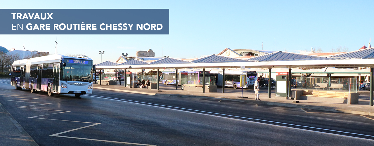 Travaux en gare routière Chessy Nord