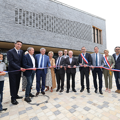 Cérémonie d'inauguration du groupe scolaire Jean-Louis Etienne à Coupvray