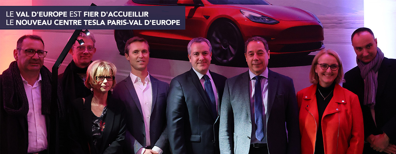 Le Val d’Europe est fier d’accueillir le nouveau centre Tesla Paris-Val d’Europe