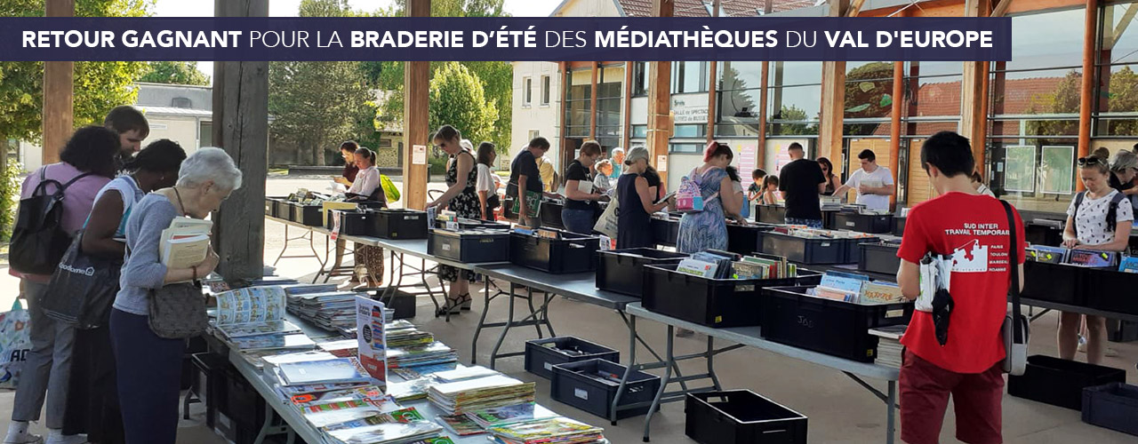 Retour gagnant pour la braderie d’été des médiathèques du Val d’Europe