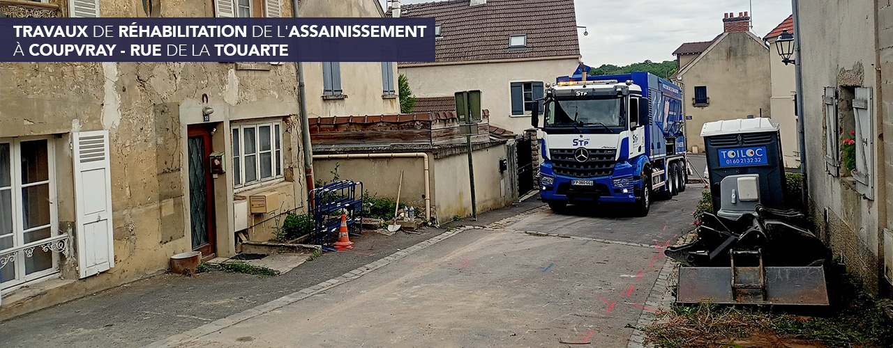 Travaux de réhabilitation de l’assainissement à Coupvray – Rue de la Touarte