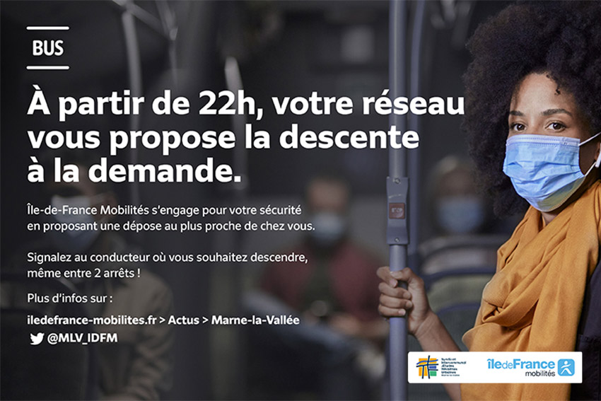 Vos lignes de bus du territoire de Marne-la-Vallée vous proposent la descente à  la demande