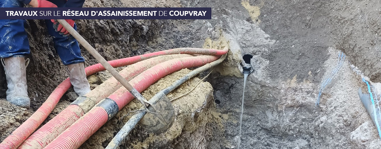 Travaux sur le réseau d’assainissement de Coupvray