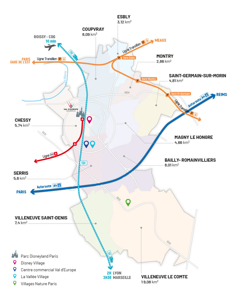 Le territoire de Val d'Europe Agglomération