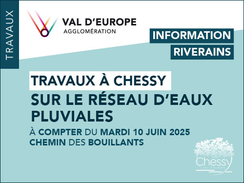 Travaux sur le réseau d’eaux pluviales à Chessy