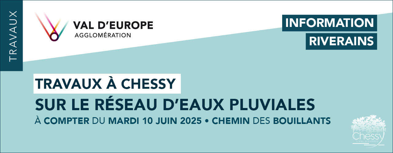 Travaux sur le réseau d’eaux pluviales à Chessy