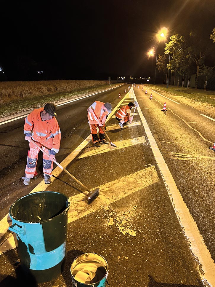 Travaux de marquage au sol