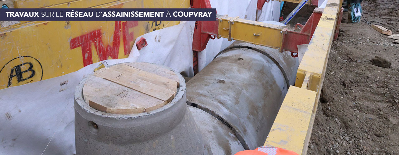 Travaux sur le réseau d’assainissement à Coupvray