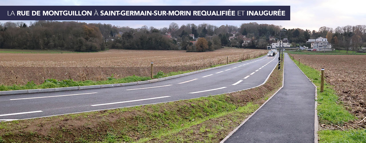 La rue de Montguillon à Saint-Germain-sur-Morin requalifiée et inaugurée