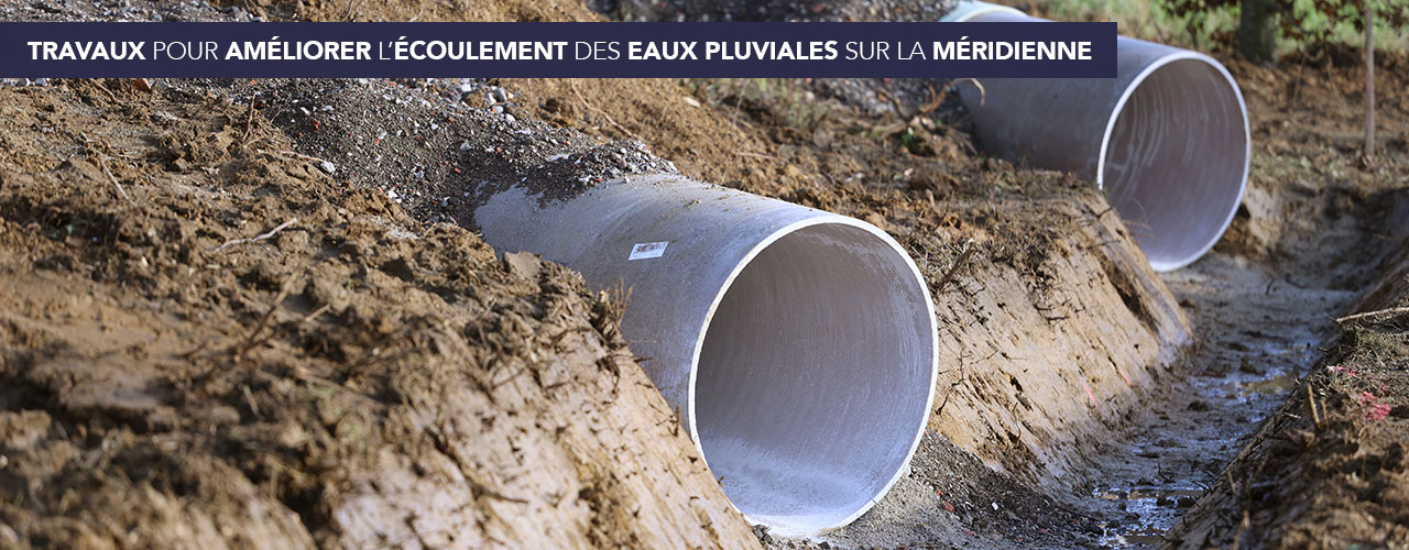 Travaux pour améliorer l’écoulement des eaux pluviales sur la Méridienne